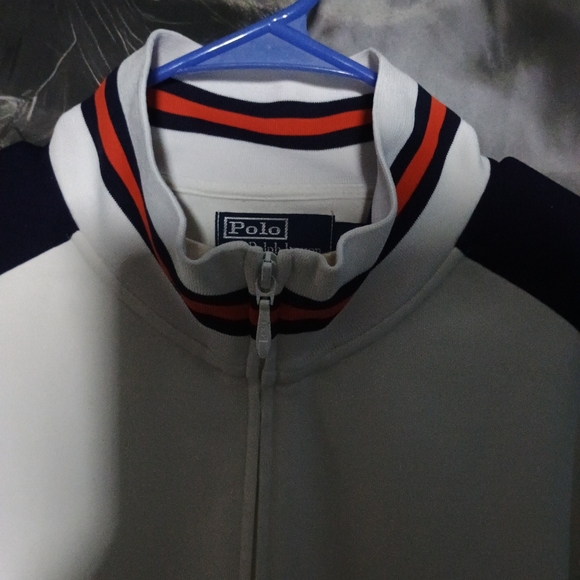 Rare Vintage Ralph Lauren Polo White  Jacket with Navy and Red Details - Picture 5 of 8